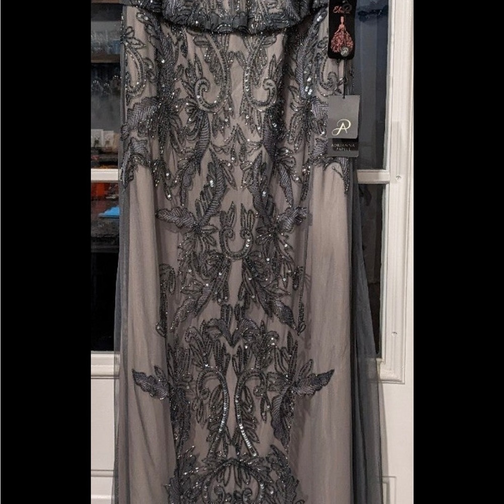 Adrianna papell beaded evening gown